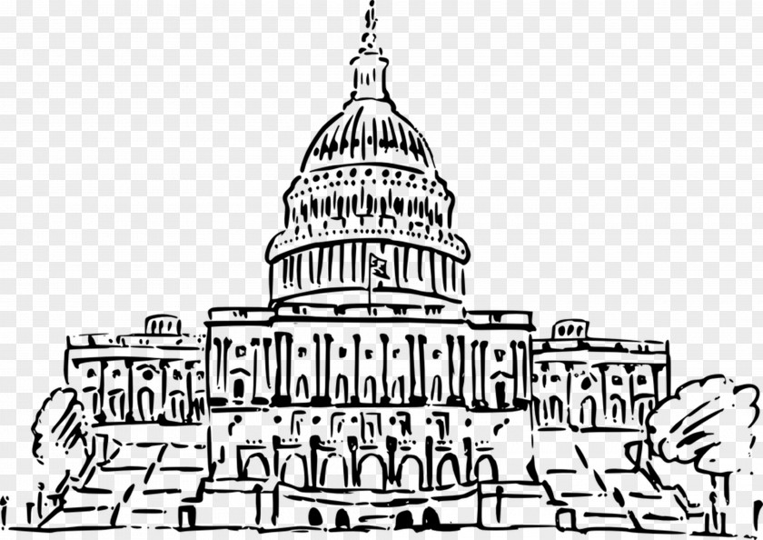 Building United States Capitol Congress Clip Art PNG