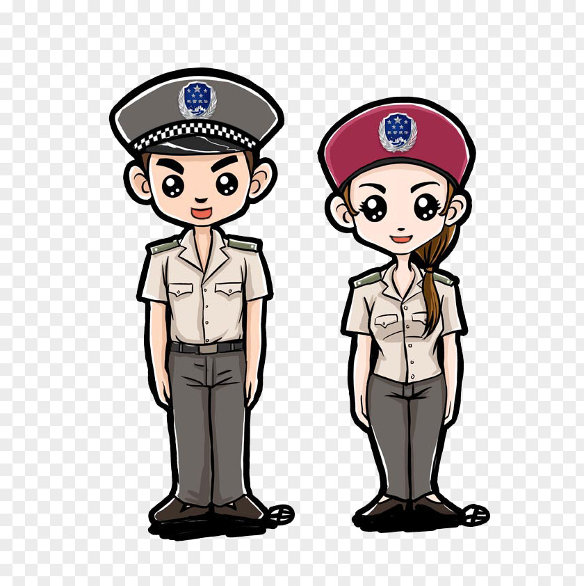 Cartoon Police Illustration PNG