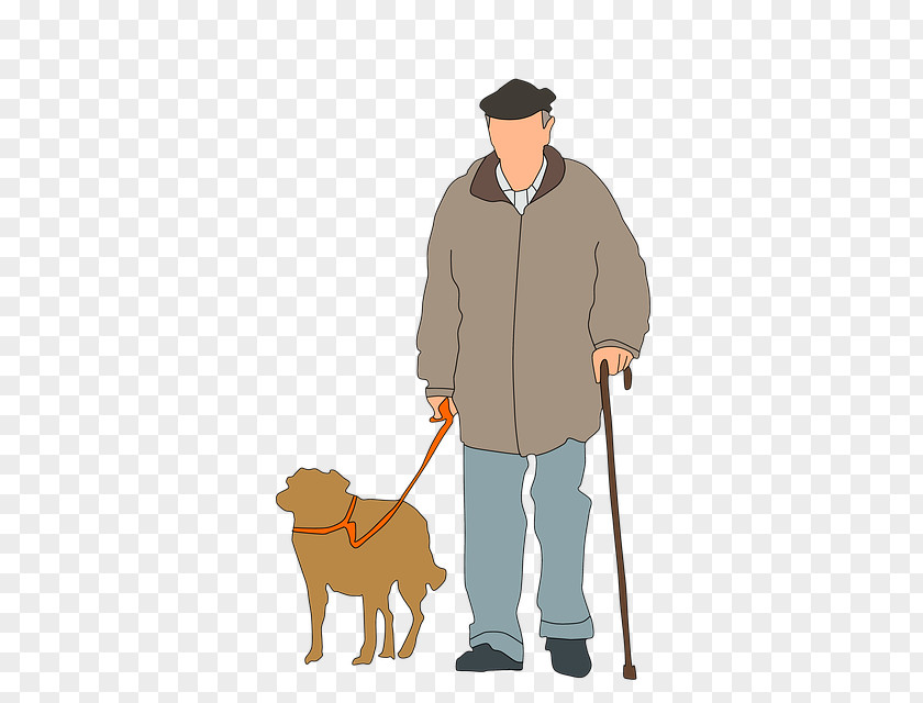 Old Man Exercise Dog Download Clip Art PNG