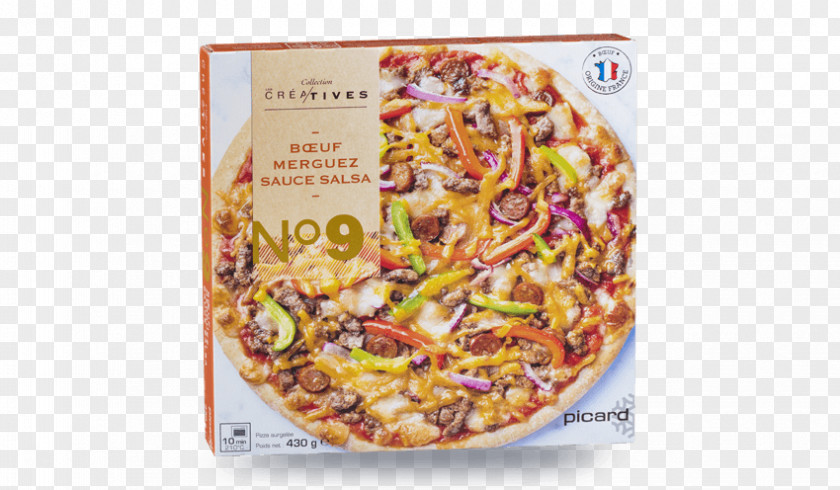 PIZZA MERGUEZ Italian Cuisine Pizza Vegetarian Salsa Picard Surgelés PNG