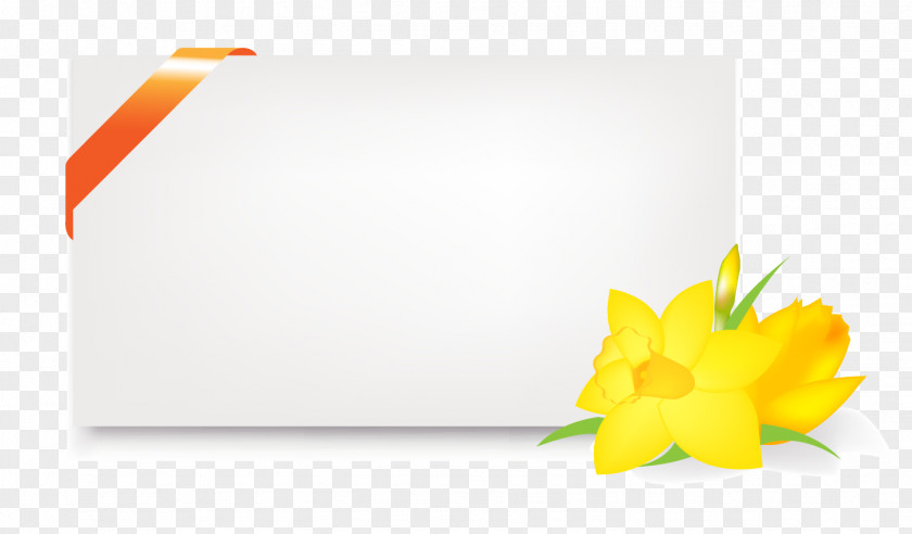 Vector Floral Border Euclidean Flower Yellow Paper PNG