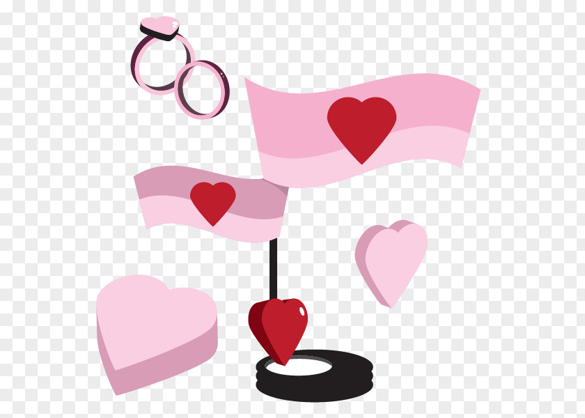 Vector Wedding Gift Table Pendulum Valentines Day Heart Clip Art PNG