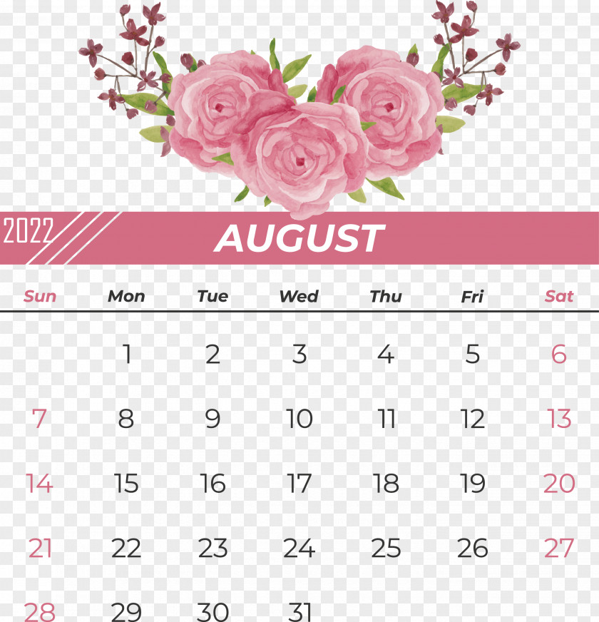 Calendar Font Flower Petal Pink M PNG