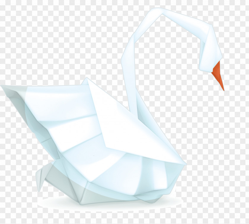 Swan Vector Paper Origami Art Pattern PNG