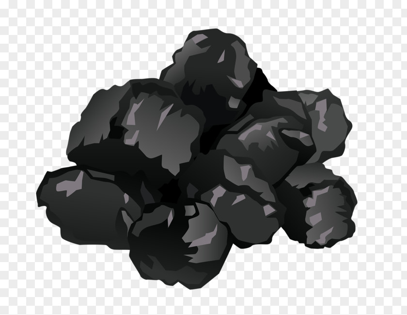 Coal Black And White PNG