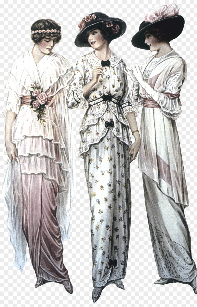 Dress Edwardian Era 1900s Victorian 1910s Belle Époque PNG