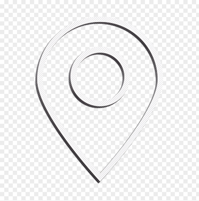 Emblem Blackandwhite Location Icon Map Pin PNG