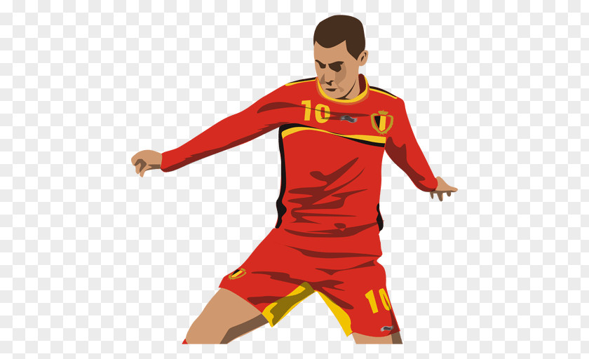 Portraits Vector Football Player Belgium National Team Animation PNG