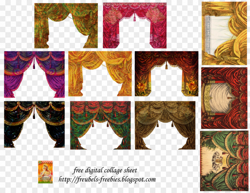 Stage Paper Theater Drapes And Curtains Collage Theatre PNG