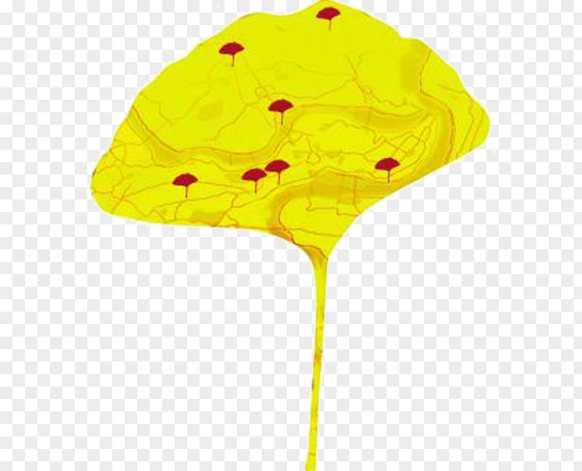 Umbrella-shaped Yellow Leaves Leaf Shape Download PNG