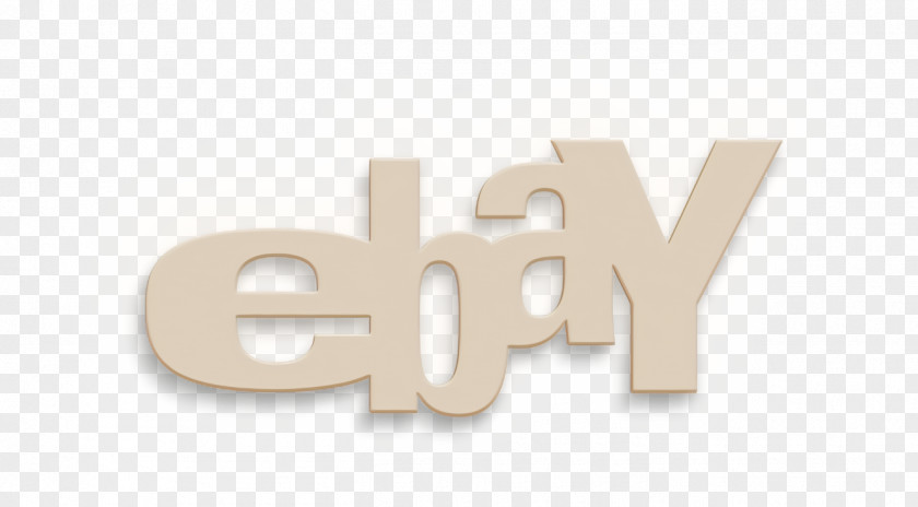 Beige Logo Ebay Icon PNG