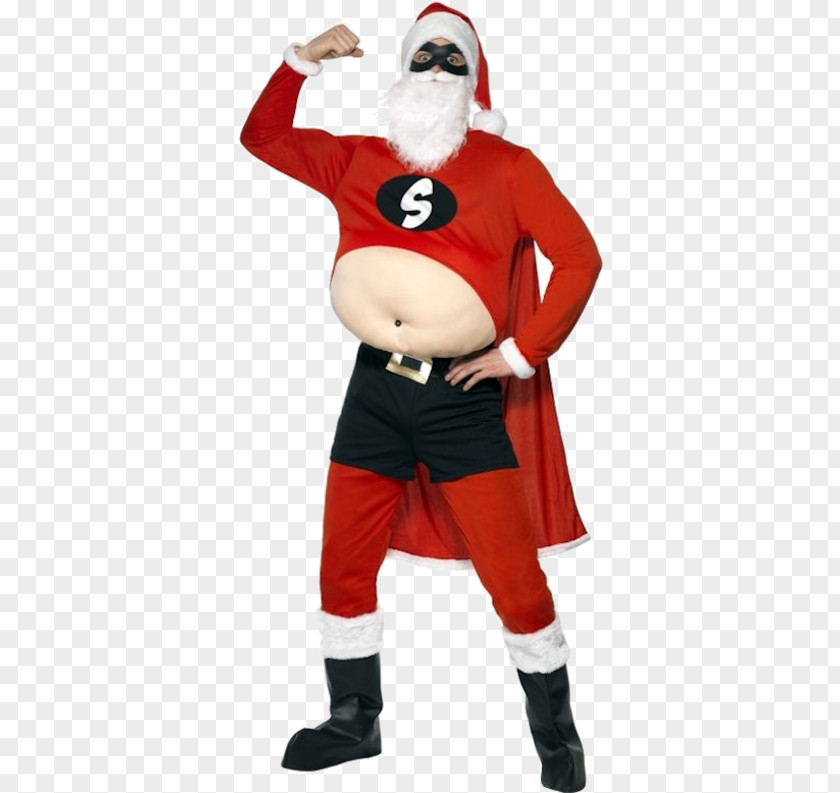 Fat Man Santa Claus Costume Party Suit Christmas PNG