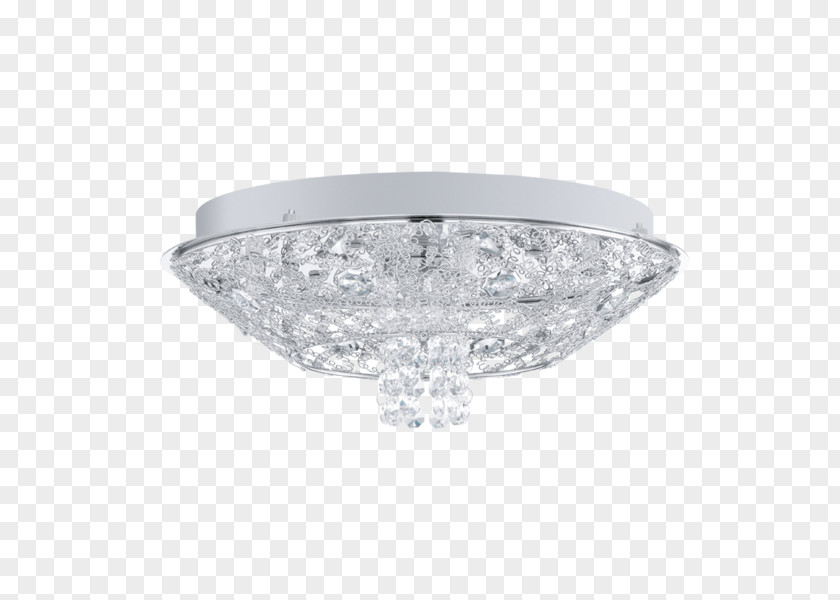 Modern Chandelier Plafonnière Crystal EGLO Ceiling PNG