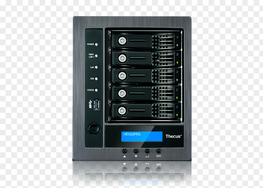 Network Storage Systems Thecus N5810 NAS Desktop Ethernet LAN Black Server N5550 San/NAS PNG