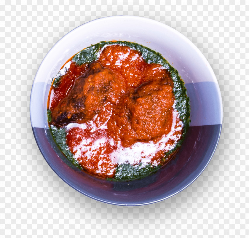 Okra Ogbono Soup Amala Efo Riro Meatball Dish PNG