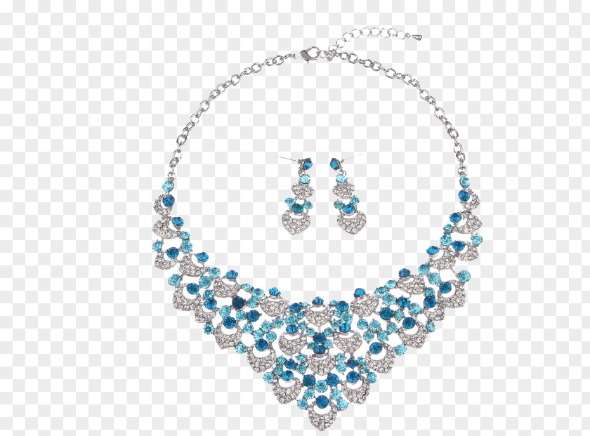 The New Necklace Blue Symmetry Turquoise Pattern PNG
