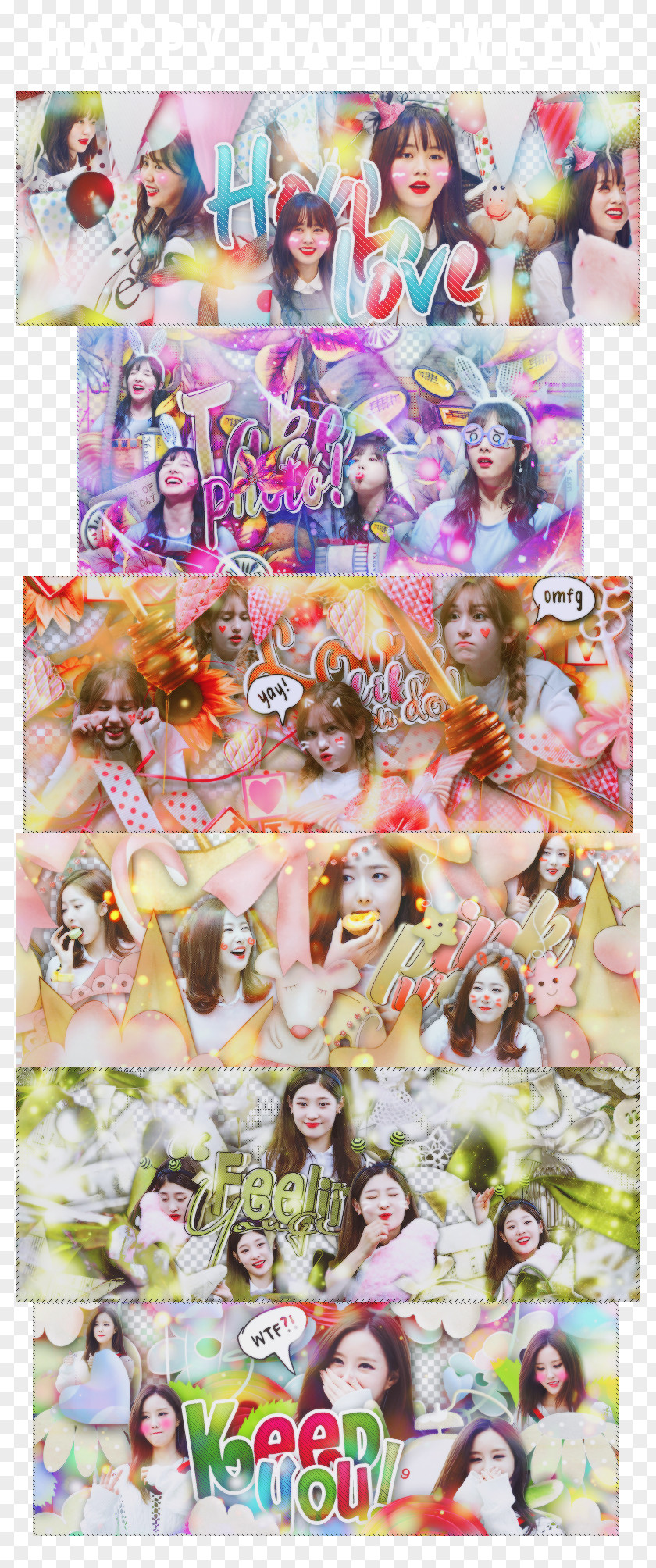Collage Photomontage Pink M PNG
