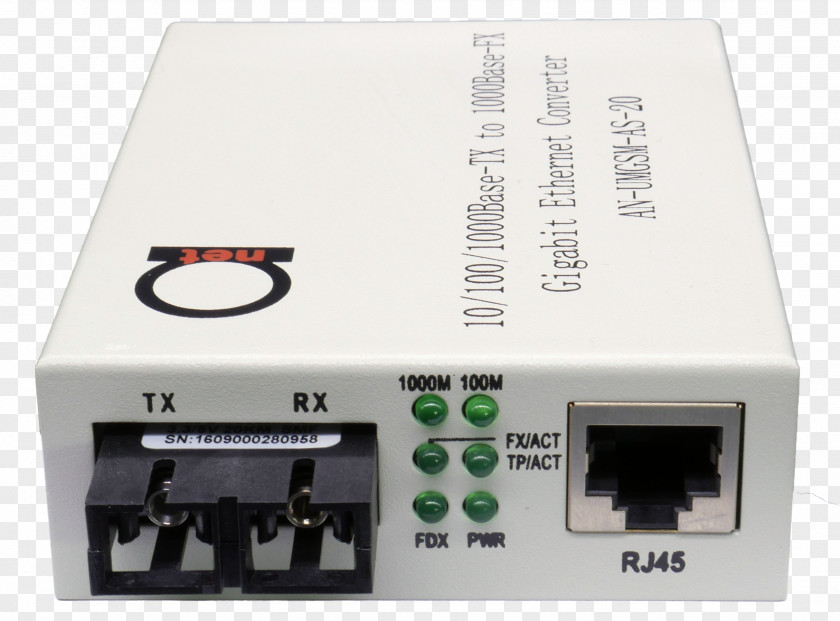 Fiber Optic Media Converter Optical Connector Gigabit Ethernet Fast PNG