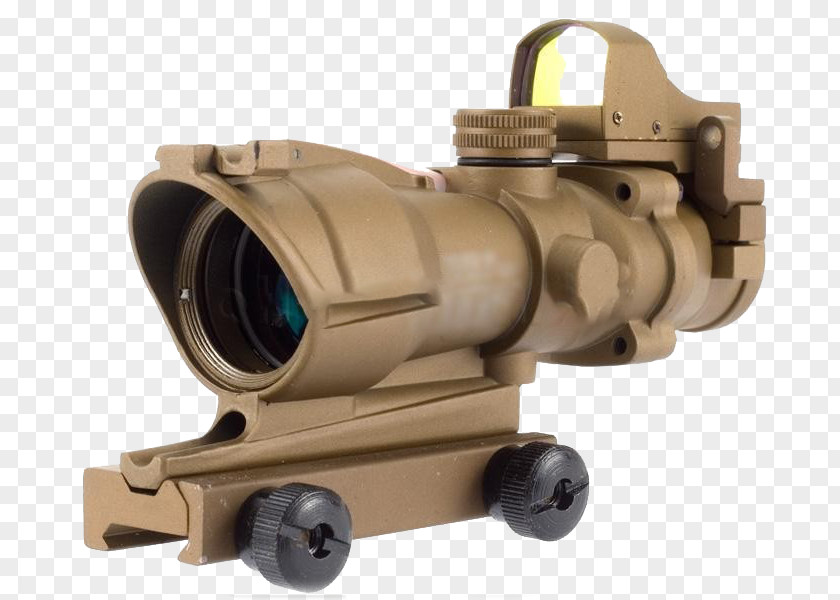 Free Dual Buckle Yellow Sand Red Dot Sight Creatives Weapon Telescopic Magnification PNG
