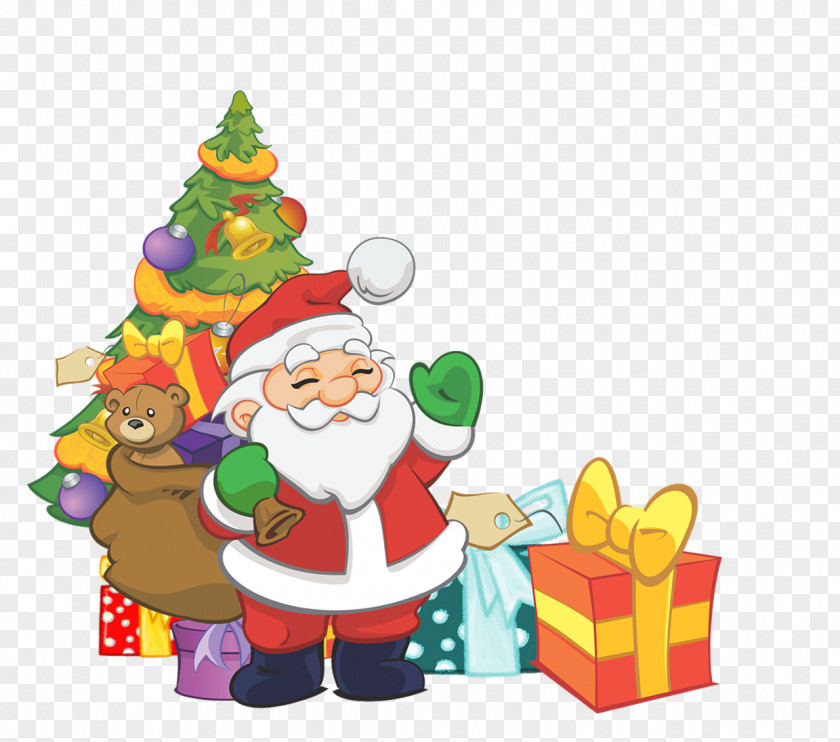 Christmas Gifts Scrooge Rudolph Santa Claus Illustration PNG