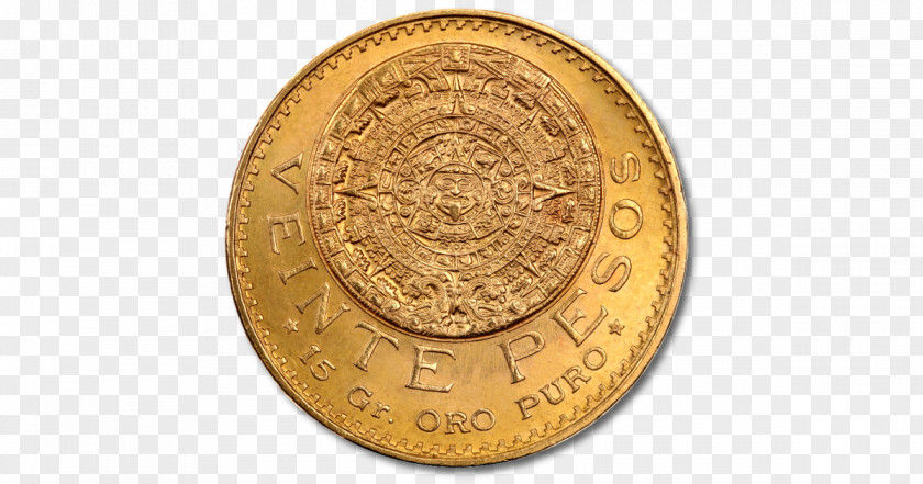Coin Gold Mexico Mexican Peso PNG