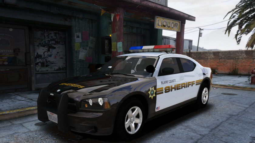 Police Car 2009 Dodge Charger Grand Theft Auto V Mid-size PNG
