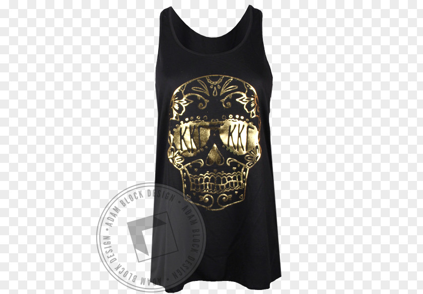 Gold Skull Gilets T-shirt Sleeveless Shirt PNG