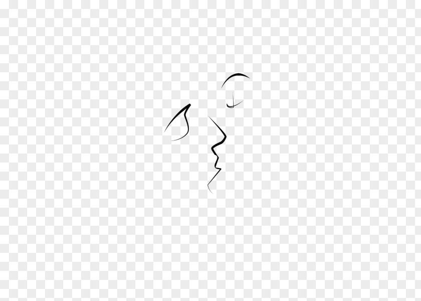 Kiss Line Drawing Icon PNG