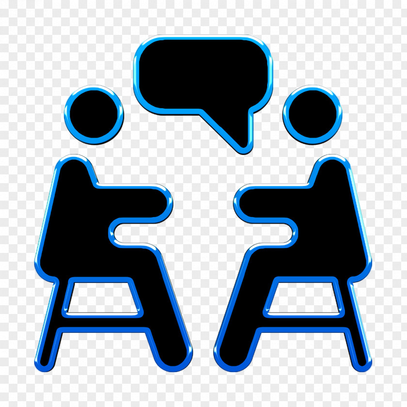 Symbol Electric Blue Human Resources Icon Interview Meeting PNG