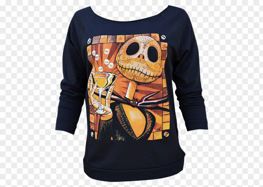 T-shirt Hoodie Jack Skellington Tattoo Bluza PNG