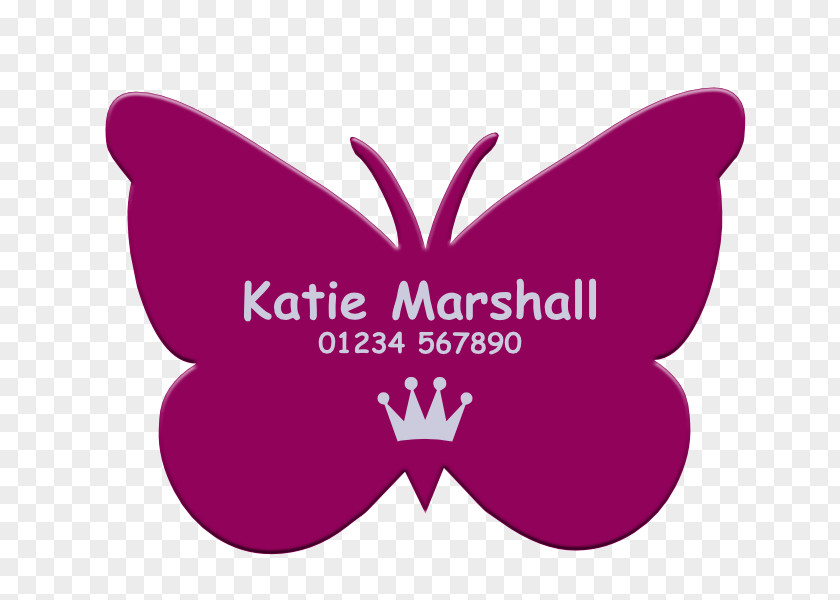 Butterfly Label Logo Font Pink M Brand PNG