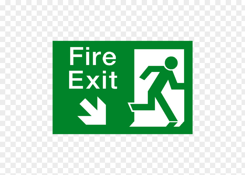 Exit Right Sign Emergency Signage Safety Sticker PNG