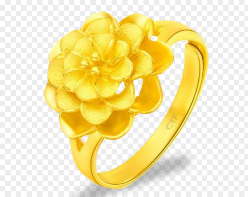 Flowers Gold Ring Chow Tai Fook Flower PNG