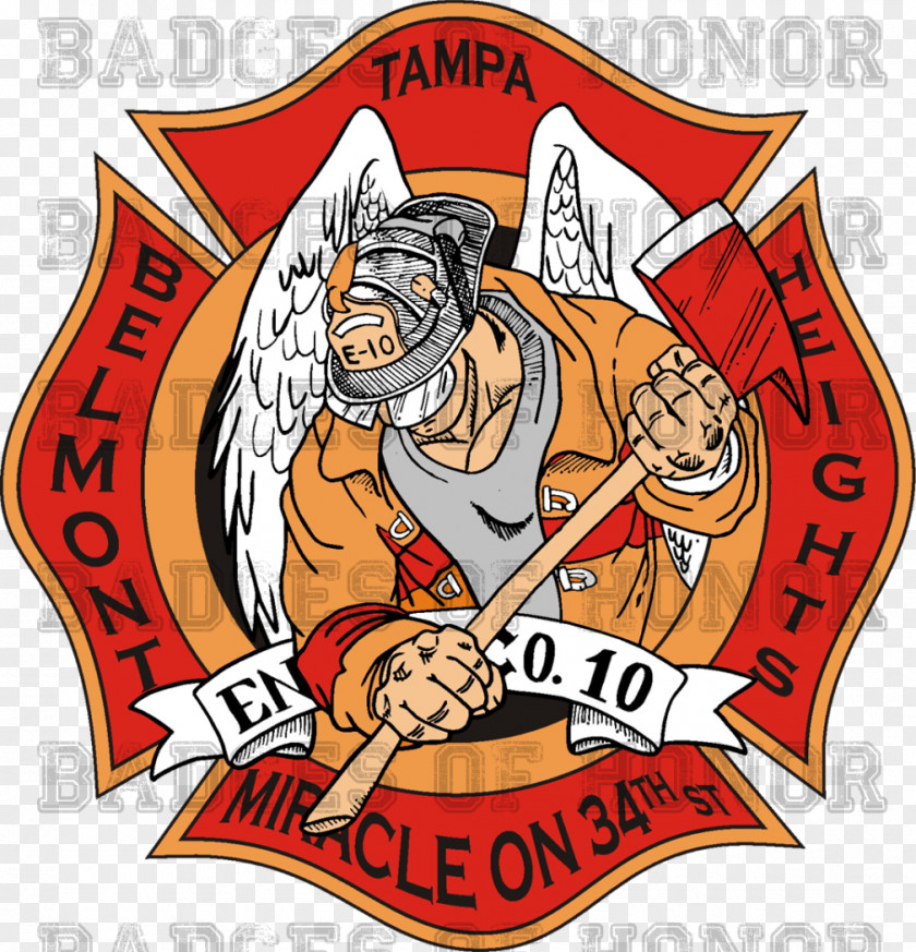Gildan Activewear Tampa Fire Department Paramedic Shirt Label PNG