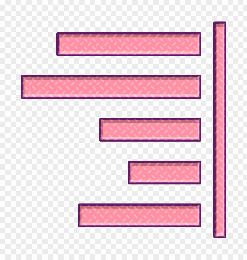 Rectangle Pink Align Icon Line Right PNG