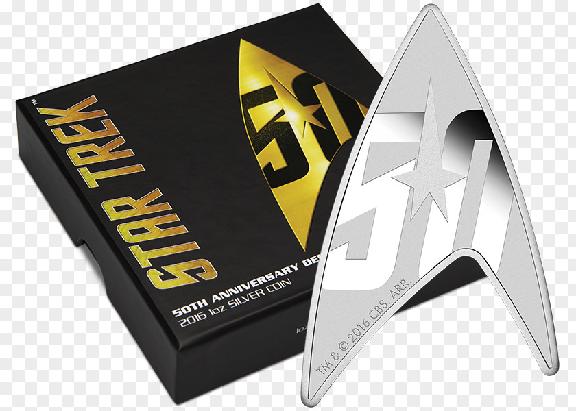 Star Trek 50th Perth Mint Silver Coin Proof Coinage PNG