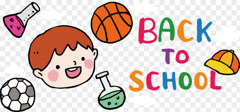 Cartoon Boy's School Poster PNG