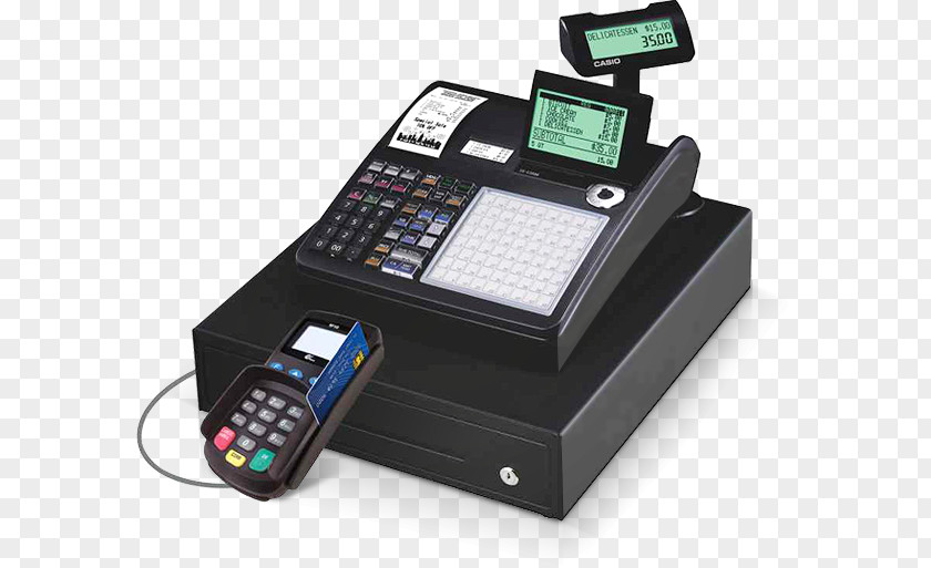 Credit Card Machine Cash Register Point Of Sale Business Retail Casio PNG