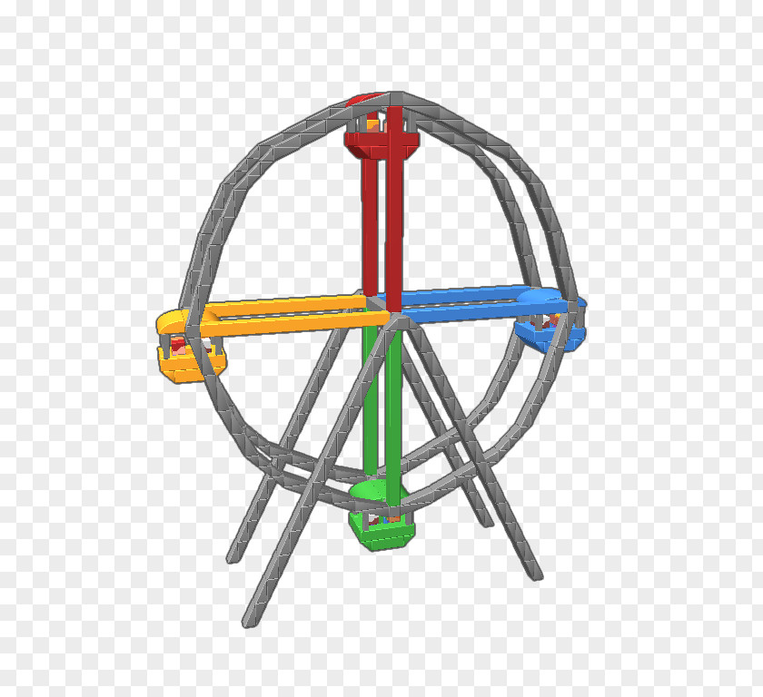 Ferris Wheel Blocksworld Recreation PNG