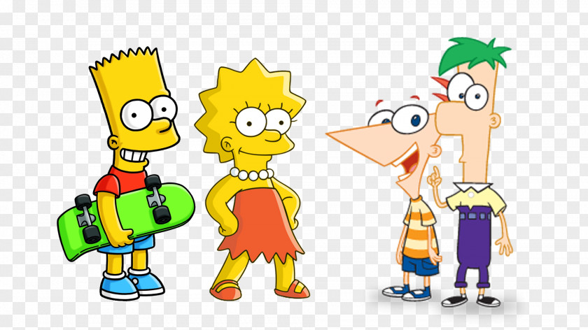 The Simpsons Movie Phineas Flynn Ferb Fletcher Perry Platypus Bart Simpson Isabella Garcia-Shapiro PNG
