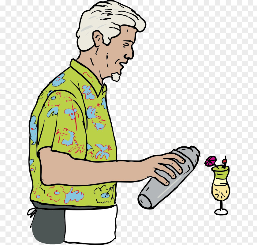 Tiki Pics Bartender Drawing Clip Art PNG