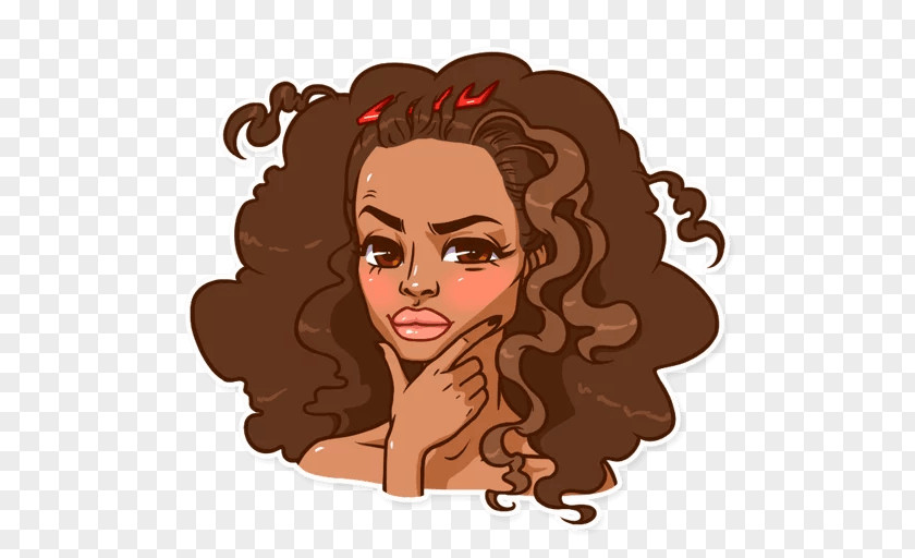 CARMEN Clip Art Eyebrow Sticker Telegram Hair PNG