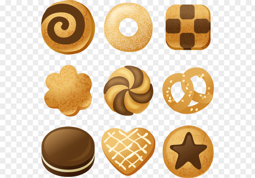 Vector Cookies Doughnut Chocolate Chip Cookie Biscuit PNG