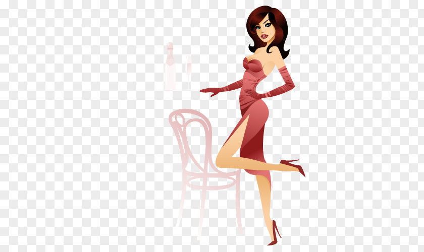 Female PNG , fashion sexy women, woman illustration clipart PNG