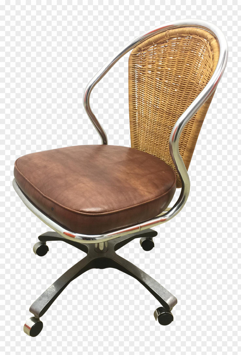 Green Rattan Office & Desk Chairs Wood Armrest PNG