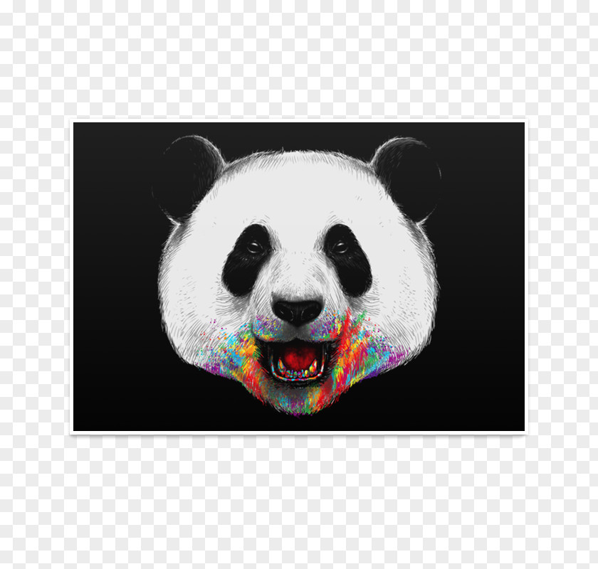 Bear Giant Panda Red Drawing Watercolor Painting PNG