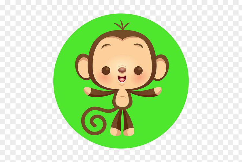 Cartoon Monkey Chimpanzee Cuteness Illustration PNG
