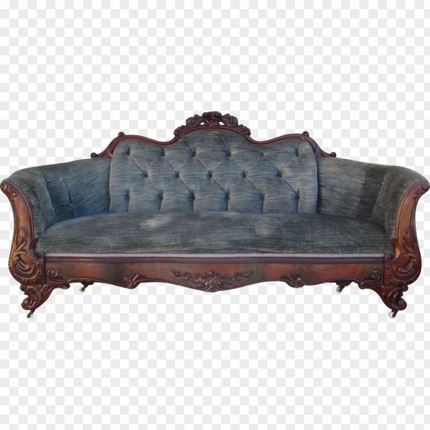 Vintage Sofa Loveseat Couch Antique Victorian Era .com PNG