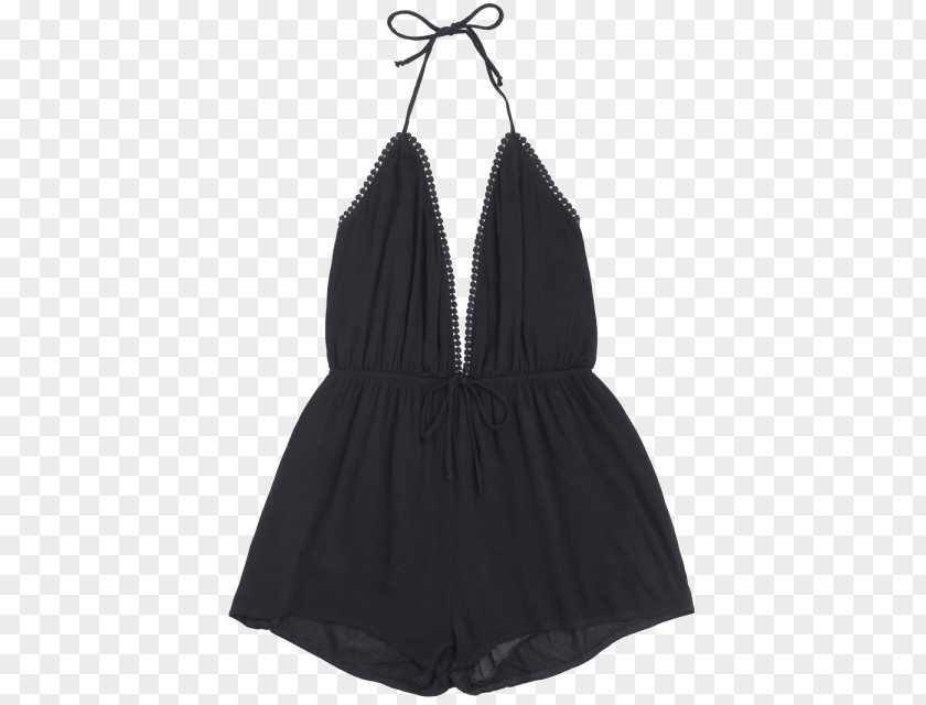 Beach Little Black Dress Romper Suit Tube Top PNG