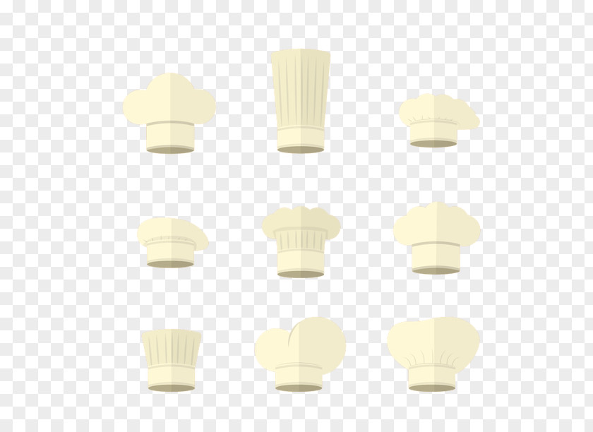 Chef Hat Yellow Brass Angle Pattern PNG